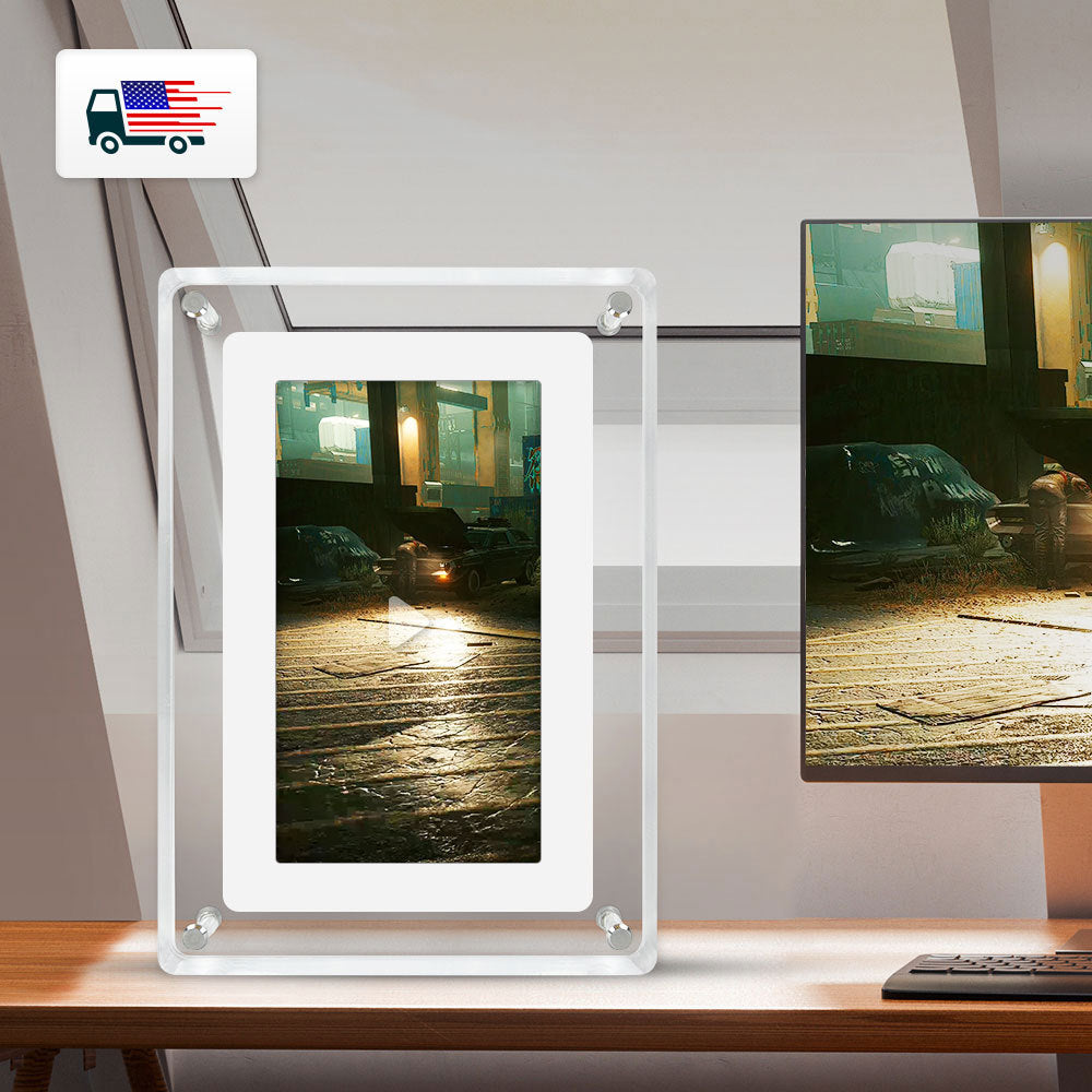 US Local 7 Inch 4GB IPS Screen Video Acrylic Portaretratos Digitales Digital Photo Picture Wifi Frame Signage Racks