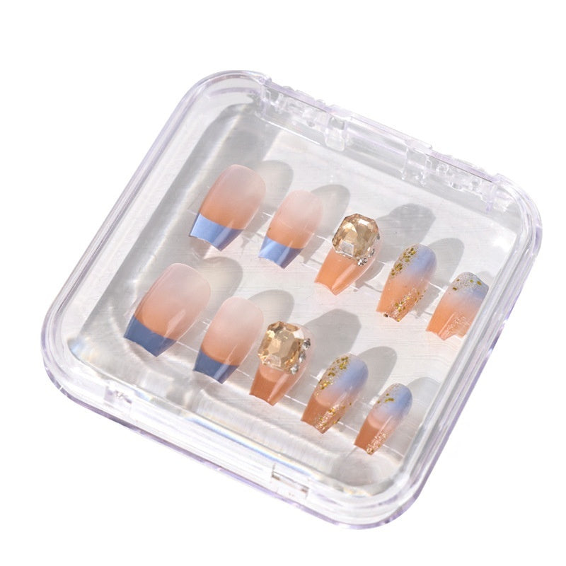 US Local Transparent Manicure Small Wear Nail Box Handmade Nail Storage Box