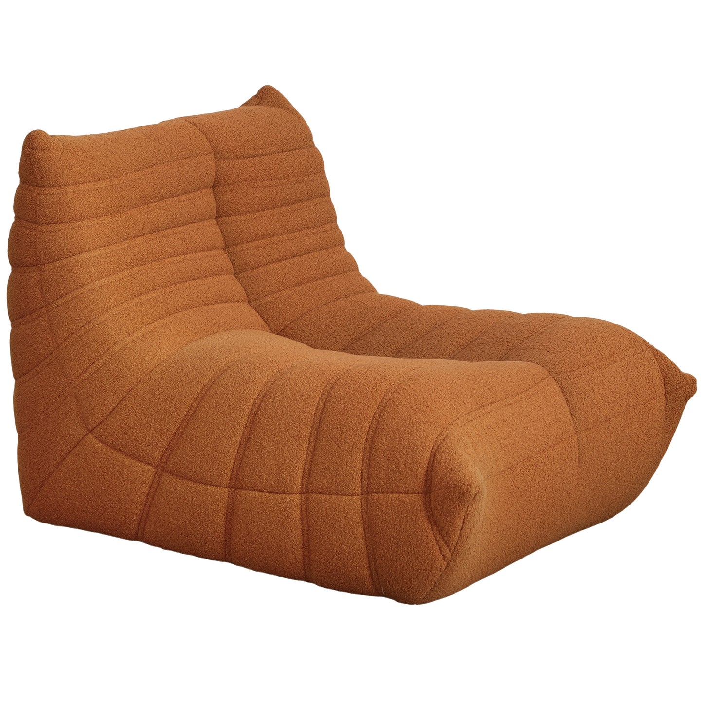 US Local Bean Bag Chair For Adults, Giant Fireside Chair, Bean Bag Sofa With High Density Foam For Living Room, Brown