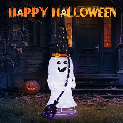 US Local 4ft Ghost Lighted Outdoor Halloween Decorations