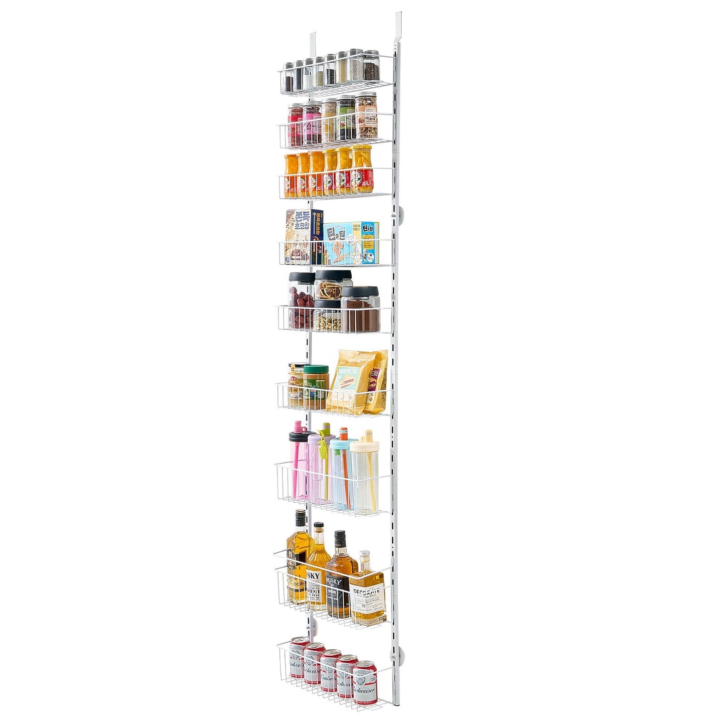 US Local 9-Tier Over The Door Pantry Organizer Hanging Storage Rack Adjustable Kitchen