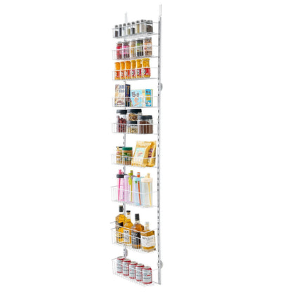 US Local 9-Tier Over The Door Pantry Organizer Hanging Storage Rack Adjustable Kitchen