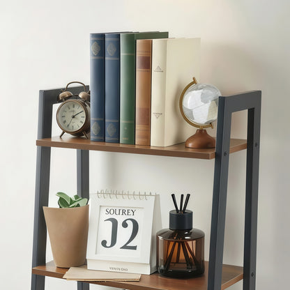 US Local 4-Tier Ladder Shelf, Bookcase Storage & Display Shelf