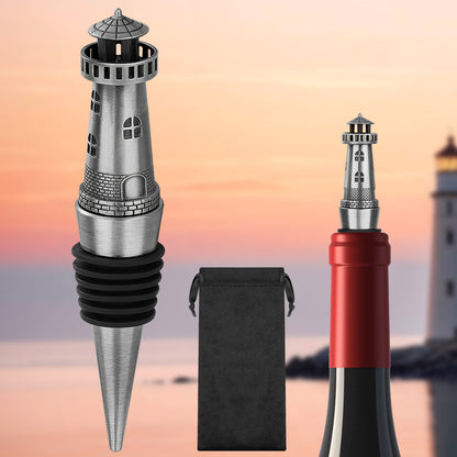US Local Creative Lighthouse Wine Stopper, Seals The Aroma Of Wine, Protects High-quality Wine, And Serves As A Premium Tool For Wine Preservation.