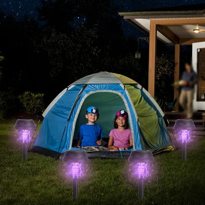 US Local 4 Pack Solar Powered Mosquito Zapper Outdoor Insect Killer Torch Waterproof Bug Zapper With UV Light White Light For Yard Garden Farm Patio