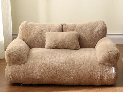 Luxury Cat Bed Sofa Winter Warm Nest Pet Small Medium Dogs Cats Comfortable Plush Puppy