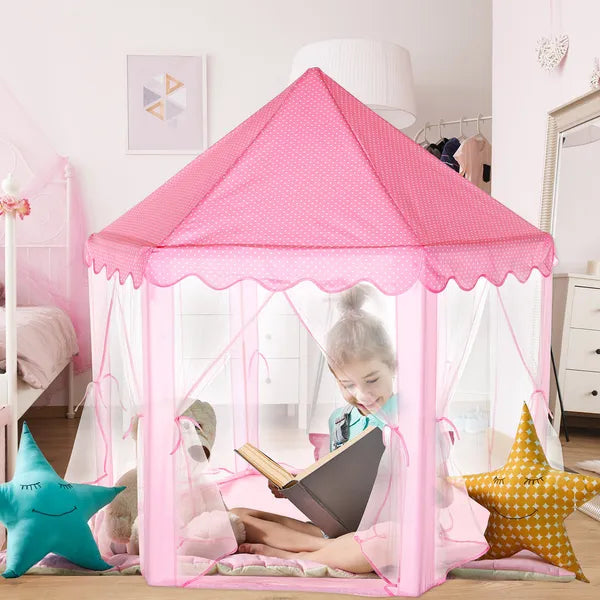 US Local Kids Play Tents Princess For Girls Princess Castle Children Playhouse Indoor Outdoor Use