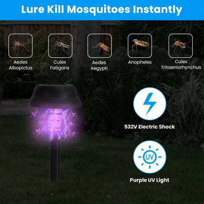 US Local 4 Pack Solar Powered Mosquito Zapper Outdoor Insect Killer Torch Waterproof Bug Zapper With UV Light White Light For Yard Garden Farm Patio
