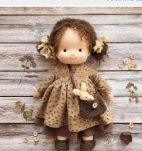 US Local Handmade Plush Doll Golden Curly Girl Finished Product
