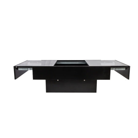US Local Coffee Table With Sliding Tabletop, Center Table With Hidden Storage Compartment, Extendable Table For Living Room