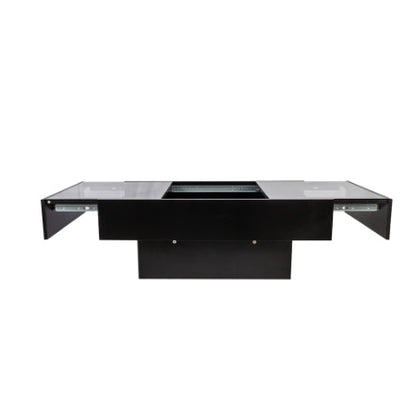 US Local Coffee Table With Sliding Tabletop, Center Table With Hidden Storage Compartment, Extendable Table For Living Room