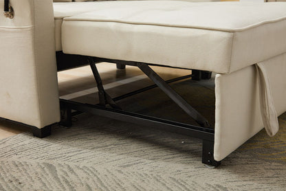 US Local Futon Chair Bed Convertible Chair 3-in-1 Pull Out Sleeper Chair Beds With USB Ports,Wear-resistant And Anti-scratch, Armchair Bed Sleeper For Living Room