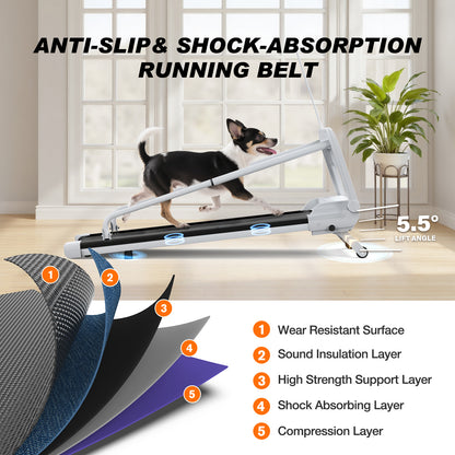 US Local 2025 New Quiet Smart Pet Treadmill, Adjustable Speed, Perfect For Small Medium Dogs