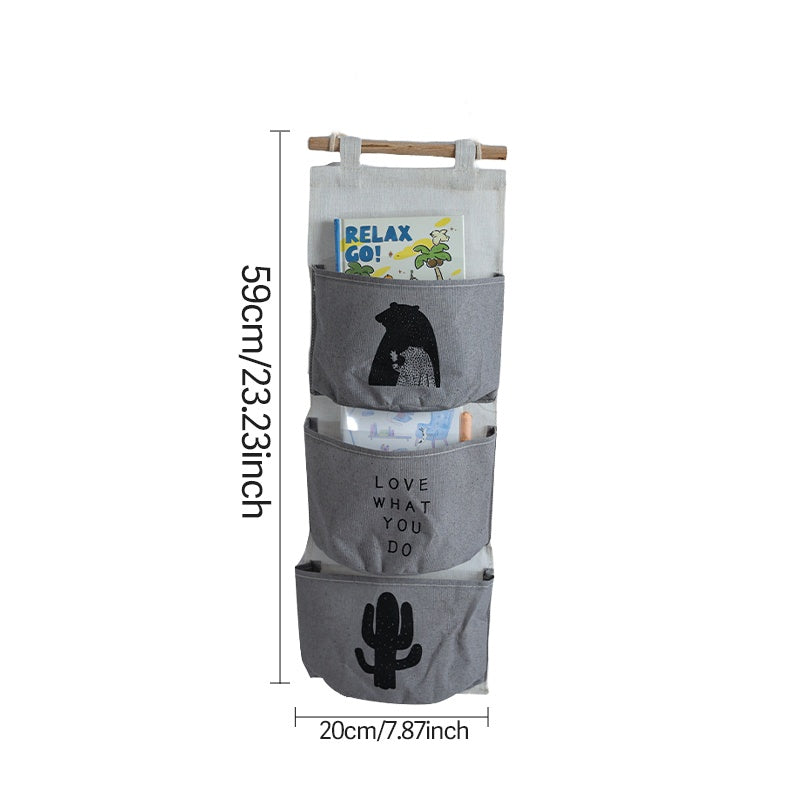 US Local Cartoon Three-layer Hanging Storage-Gray 5064