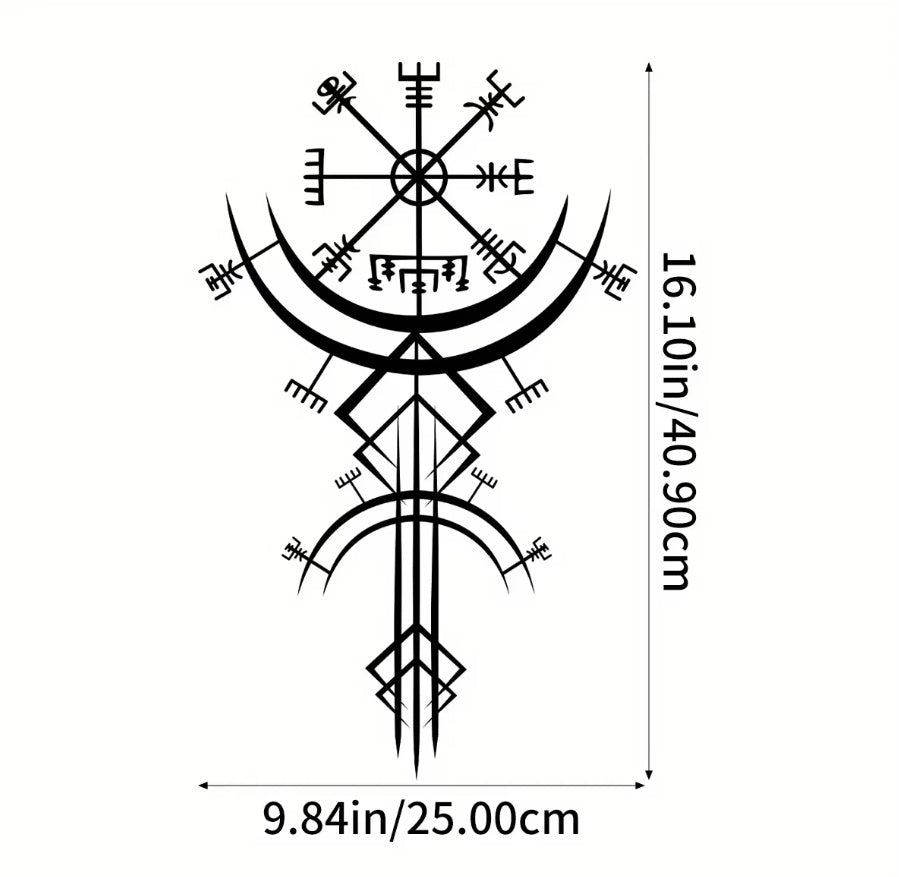 US Local Viking Metal Wall Art,Norse Rune Wall Decor,Medieval Mythology Iron Hanging
