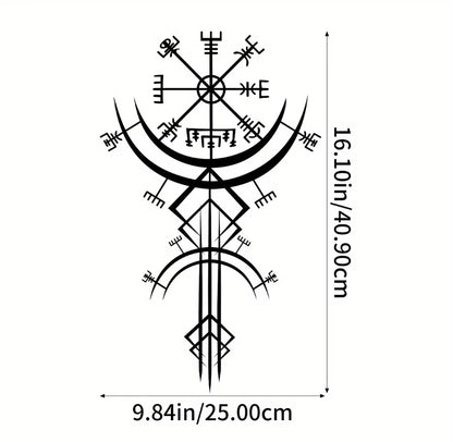 US Local Viking Metal Wall Art,Norse Rune Wall Decor,Medieval Mythology Iron Hanging