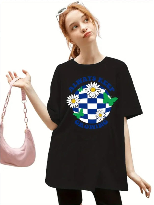 Women'S Halloween Graphic Tee,  Regular Fit,  Summer Sports Style T-Shirt