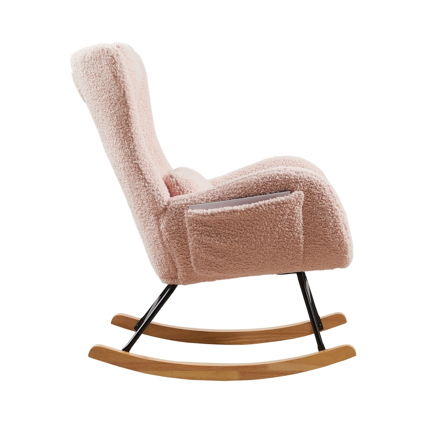 US Local Rocking Chair Nursery, Modern Rocking Chair With High Backrest