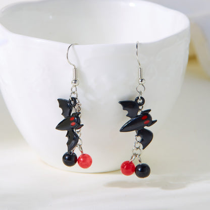 Dark Style Halloween Spider Web Earrings Bat Ghost Asymmetric Halloween