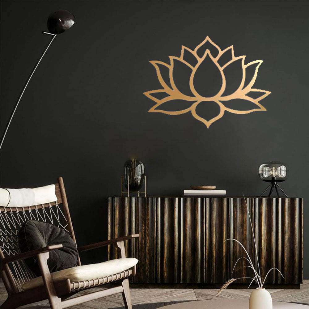 US Local Stunning Large Lotus Metal Wall Art ¨C Modern Living Room Decor & Fabulous Bridal Shower Gift.Wall Sculptures-