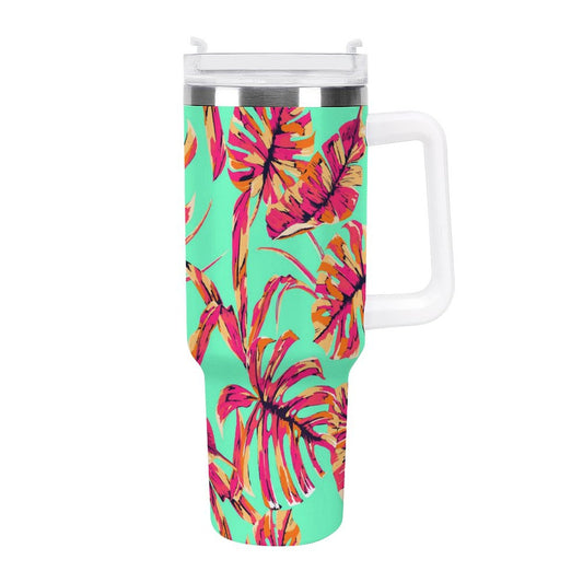 PHDT00442 POD US Local Tumbler 40 oz Large Capacity Car Cup Red, Monstera
