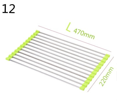 US Local Folding Kitchen Drain Sink Rack Stainless Steel