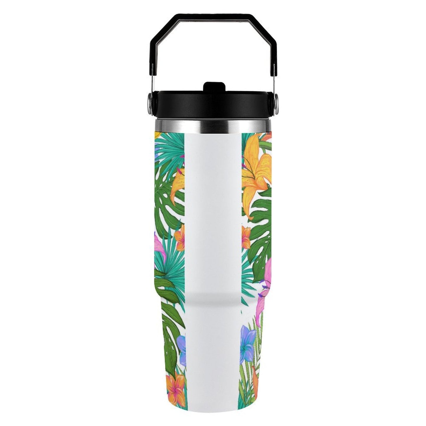 POD US Local Tumbler 30oz Large Capacity Car Cup Tropical, Green, Bright, Summery Style