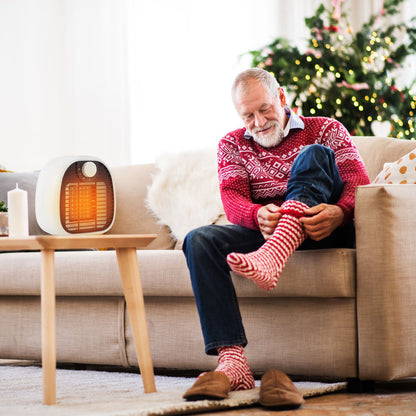 US Local 1Pc Portable Electric Heater Cooler 3 Gear PTC Ceramic Space Heater Overheating Tip Over Protection 3S Heating Space For 269 Sqft Home Office Use