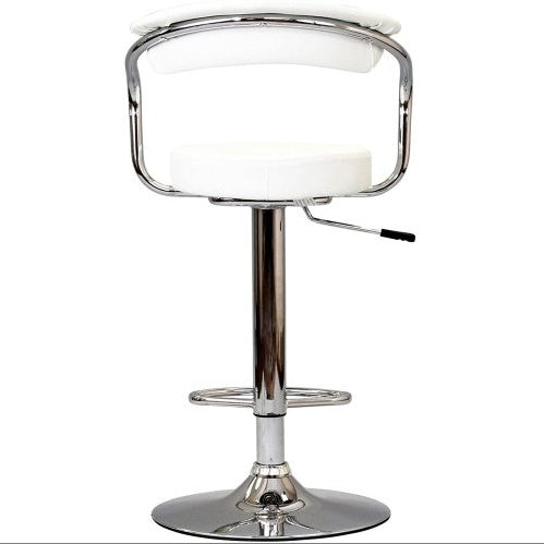 US Local Contemporary Style White Color Bar Stool Counter Height Chairs Set Of 2 Adjustable Swivel Kitchen Island Stools