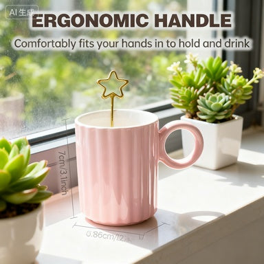 US Local Petal Ceramic Mug-Pink