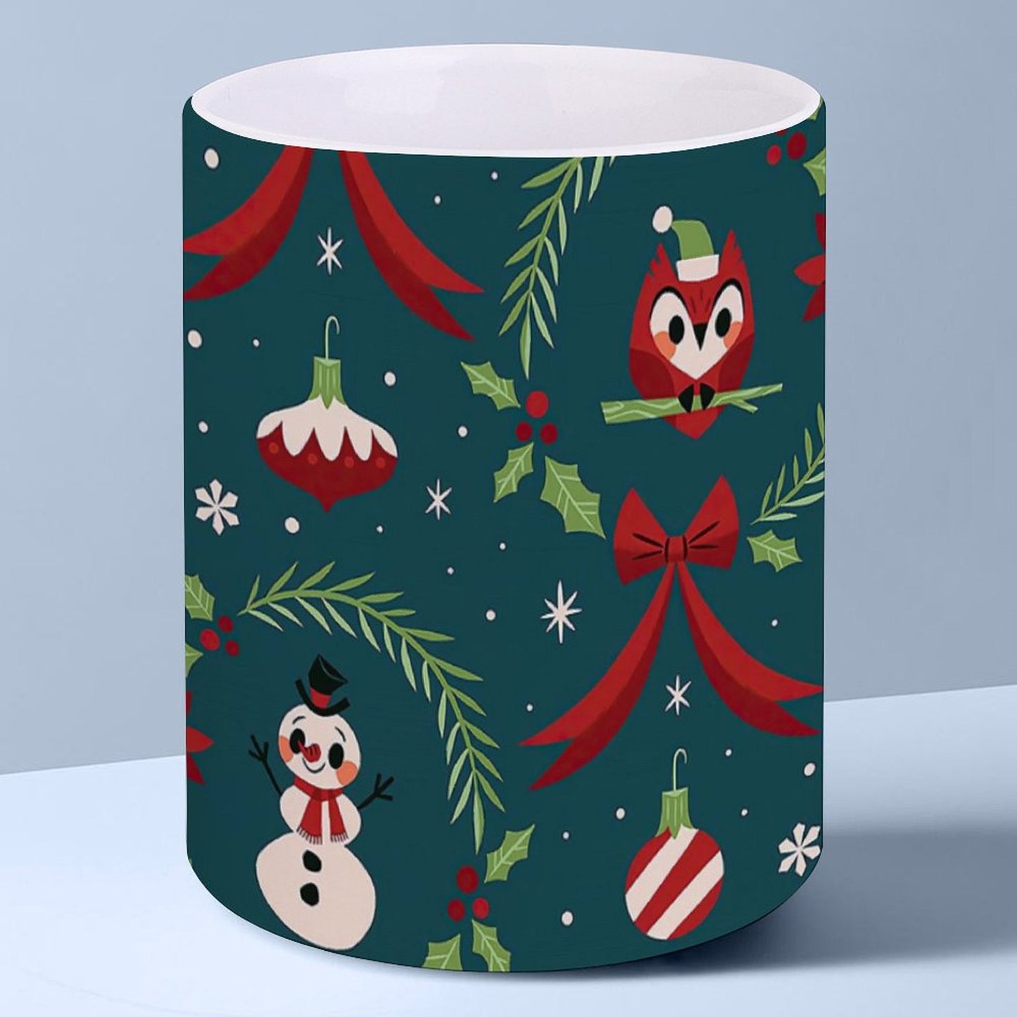 POD US Local White mug with full print, Christmas Snowman Gift 0058