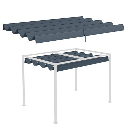 UK Local Outsunny Pergola Roof, Retractable Sun Shade Cover For 2.85 X 2m Pergola, UV30 Protected, Dark Grey