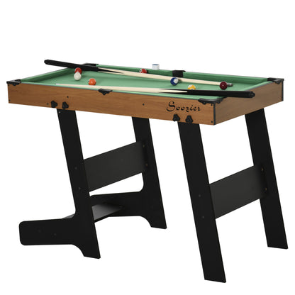 US Local 55" Portable Folding Billiards Table Game Pool Table for Whole Family Number Use With Cues