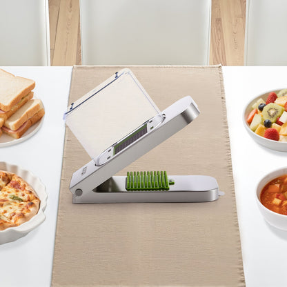 US Local Vegetable Chopper Food Veggie Cutter 3 Stainless Onion Slicer With Container