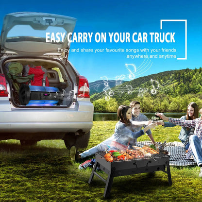 US Local Portable BBQ Grill Foldable Charcoal Grill Lightweight Smoker Grill For Camping Picnics Garden Grilling