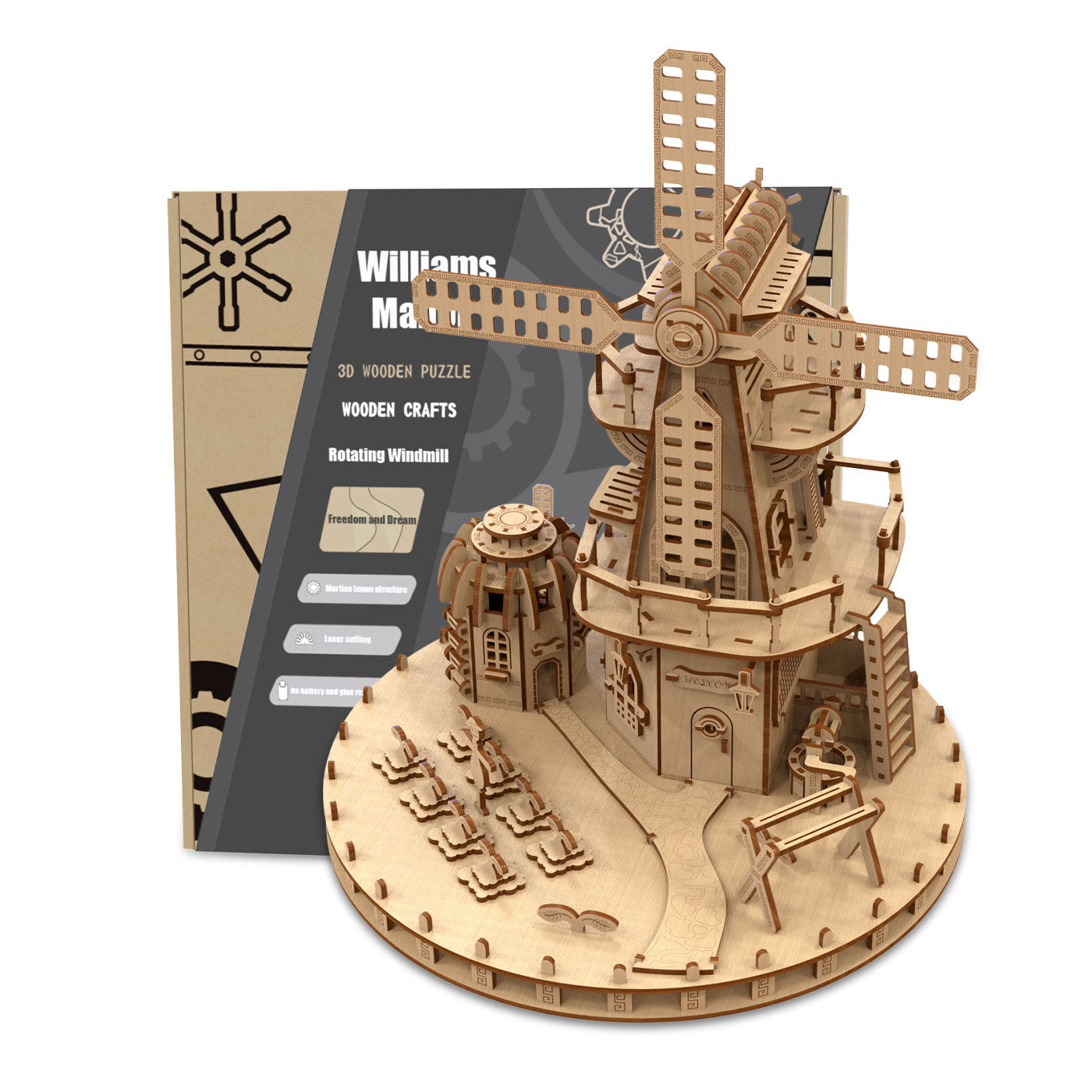 US Local Fashion Simple Williams Manor Shape Puzzle Toys