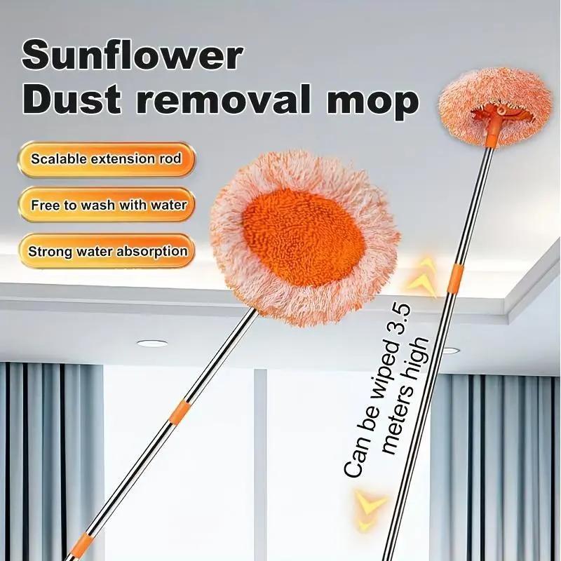 US Local Discover The Ultimate Cleaning Tool, The Sunflower Mop, Adjustable Up To 175cm