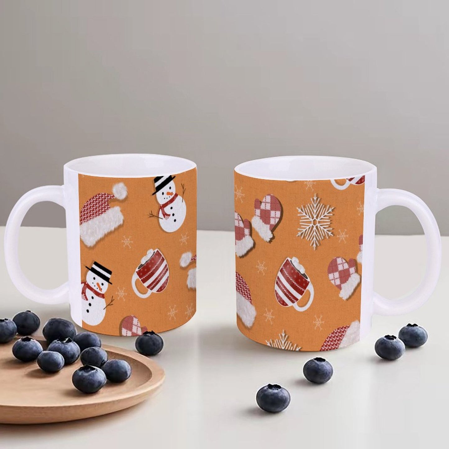 POD US Local White mug with full print, Christmas Santa Claus Yellow 0043