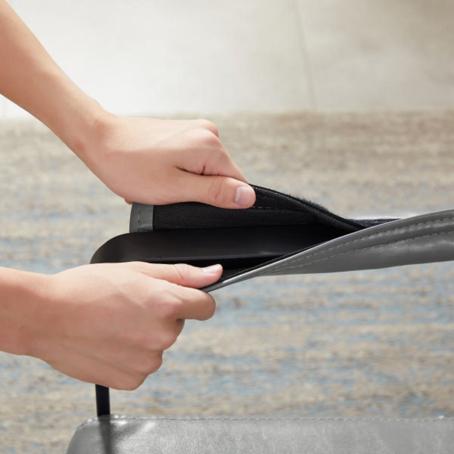 US Local Lounge Living Room Office PVC Leather Accent Arm Chair With Extra Thick Padding