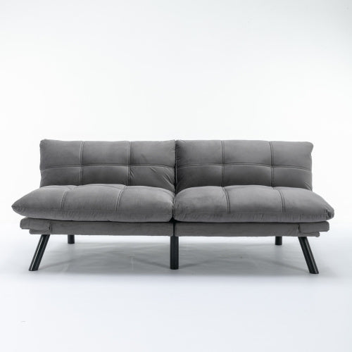 US Local Light Grey Convertible Folding Modern Sofa Bed