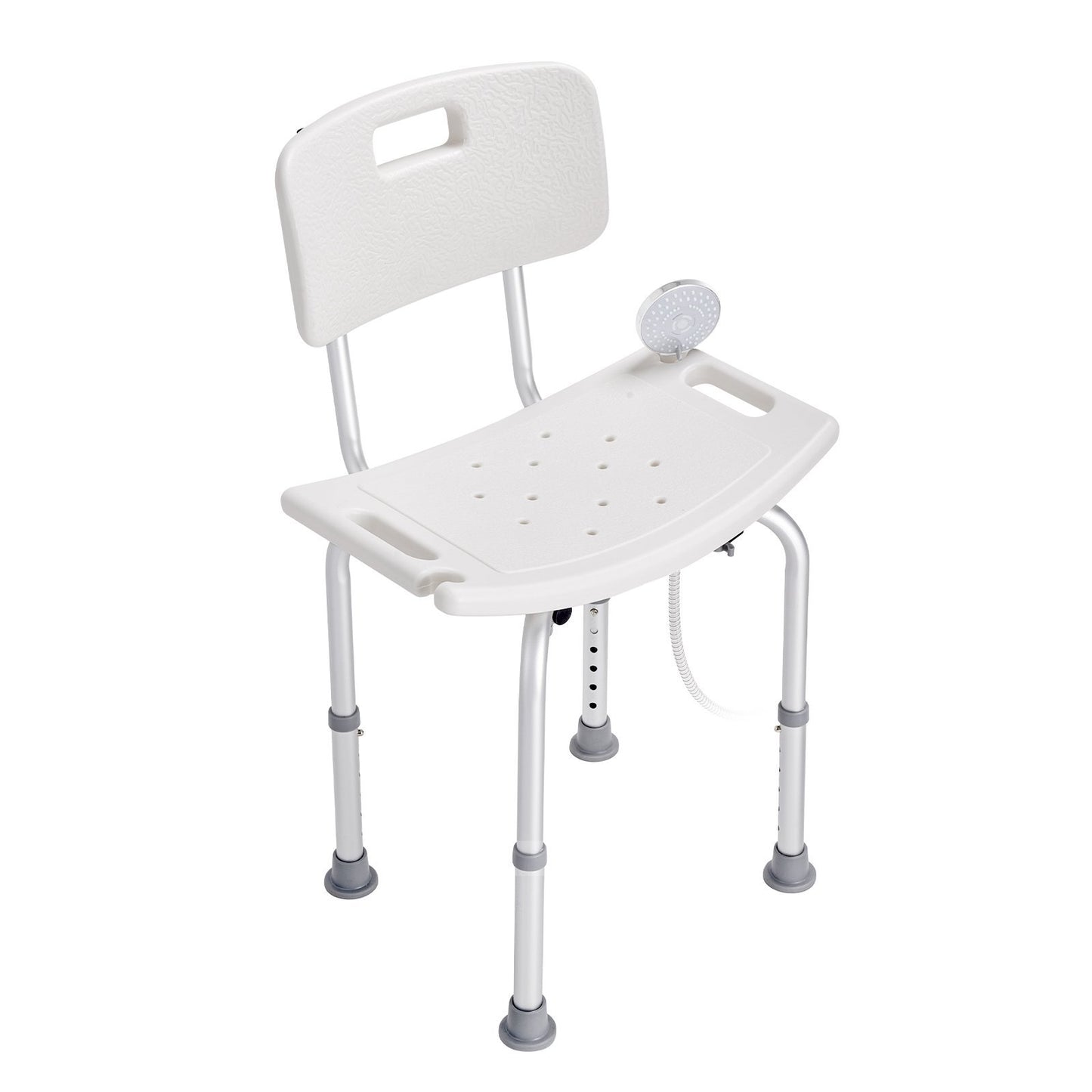 US Local Shower Chair, Shower Seat With Back, Adjustable Height Shower Stool, Shower Chair For Inside Shower Bathtub, Non-slip Bathroom Bench Bath Chair For Elderly Disabled Handicap, 350 Lbs Capacity