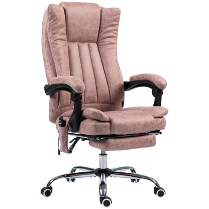 US Local Massage Office Chair With 6 Points And Heat, Reclining Computer Chair With Adjustable Height And Footrest