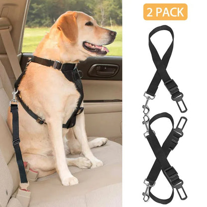 US Local 2Pcs Pet Dog Seat Belt Leash Adjustable Pet Dog Cat Safety Leads Harness