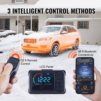 US Local VEVOR Air Heater All-in-one 12V 8KW Bluetooth App LCD For Car RV Indoors