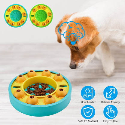 US Local 1Pc Dog Puzzle Food Feeder Slow Feeding Bowl Interactive Toy Dog Treat Dispensing Toy For IQ Training Mental Enrichment For Small Medium Large Dog Cat