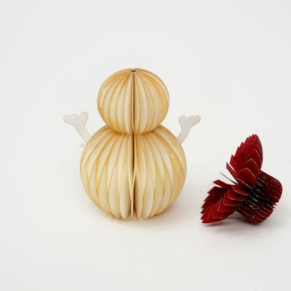 US Local Honeycomb Handmade Paper Snowman - Holiday Decor