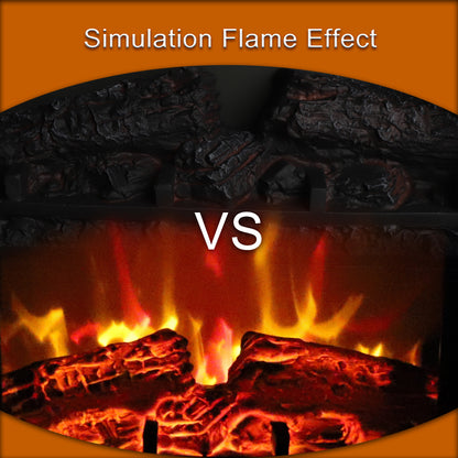 US Local US SF507-17 120V 1400W 17in Fireplace, Black, Iron Sheet, Freestanding-Fake Firewood-Heating Wire