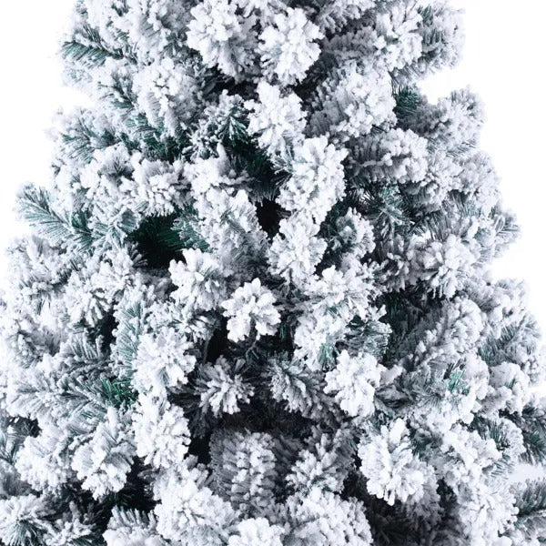 US Local 6ft Flocking Tied Light 1202 Branches Christmas Tree