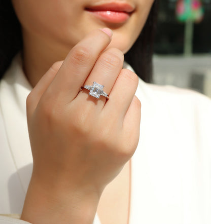 US Local Starry Sky Mirror - A Fashionable Diamond Jewelry Piece Set With Moissanite S925 Sterling Silver And Platinum Diamond Ring