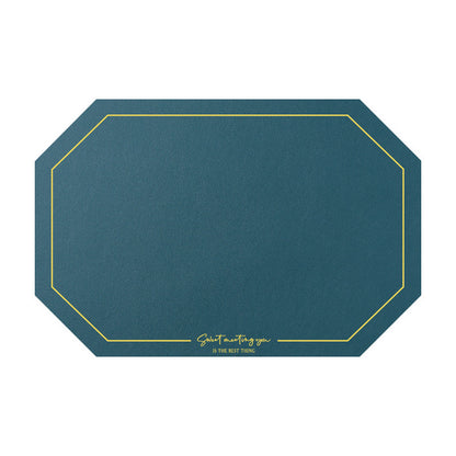 Octagonal Leather Placemat Waterproof Household Table Mat Heat Proof Mat Placemat